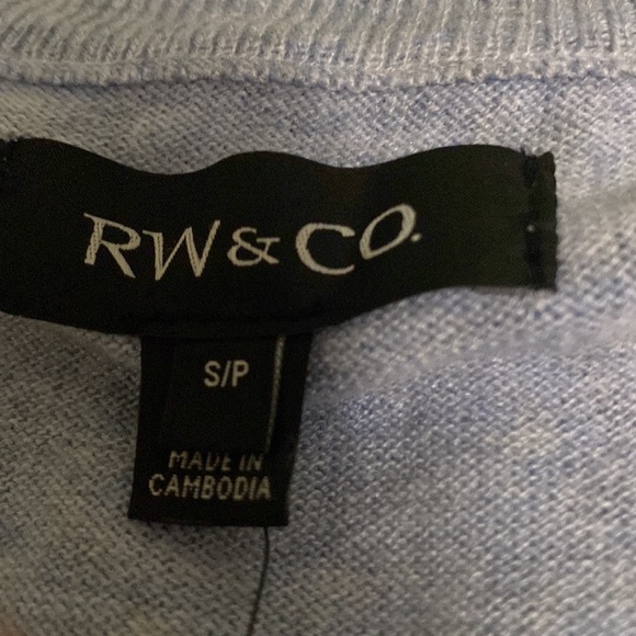 RW AND CO LIGHT BLUE SWEATER - Picture 3 of 5